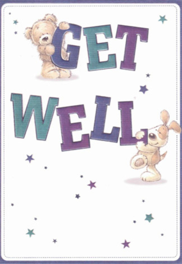 This card delivers a message of gentle hope and encouragement, beautifully captured through the lighthearted illustration of a fluffy bear and a lively puppy. Stars in aquas and purples swirl around the pair, casting an aura of goodwill onto a luminous ivory backdrop-an effect reminiscent of looking across Abbey Wood at sunrise when the day feels full of quiet promise. The typography is big and confident, with bold strokes of teal and violet, offering steady cheer and reassurance. You can almost feel the tactile softness of the illustrated fur, like the familiar sensation of fresh foliage and velvety petals. The scene evokes the experience of preparing a bouquet for a neighbour on Abbey Road-each detail chosen to uplift and heal. Visual warmth and emotional sincerity flow together, forming the perfect gesture whether sent to a friend recovering near Abbey Wood Station or nestled inside a bouquet meant to carry comfort. This pairing of playful artistry and compassionate intent brings grounded positivity to any moment of healing within the Abbey Wood community.