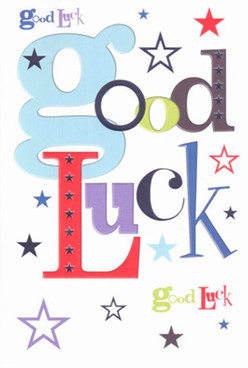 This good luck card, popular with our Abbey Wood neighbours, radiates optimism and thoughtful encouragement-qualities that define our friendly SE2 community. The oversized, gentle-blue 'g' playfully draws the eye, anchoring a blend of fonts in bold reds, lively violets, and lush greens-each hue inspired by Abbey Wood's abundant flora and tranquil avenues. Across the bright white card, a constellation of stars in inky navy, sky blue, and soft lavender capture the magic of a clear night sky above Bostall Woods. The design's energy feels both modern and heartfelt, offering not just a message but a sensory experience, from the smooth, quality cardstock beneath your fingers to the visual spark of every decorative detail. Ideal for supporting friends tackling a new job, or wishing a student luck before exams at the local school, this card is more than a greeting; it carries the community's best wishes with a subtle flair that's unmistakably Abbey Wood.